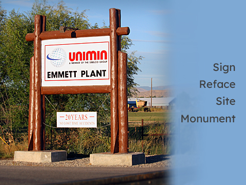Monument Sign Reface for Unimin - Emmett