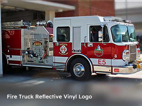 Fire Truck Reflective Vinyl Logo for Boise Fire Department