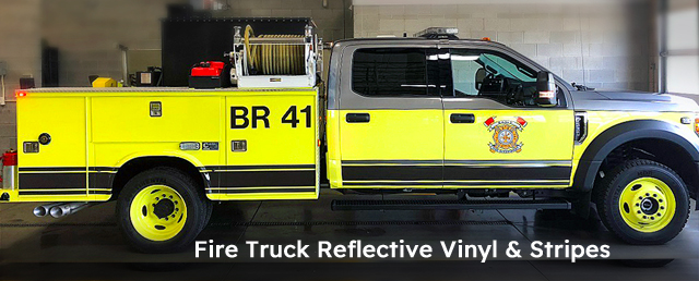 Fire Truck Reflective Vinyl & Stripes for Eagle Fire Department