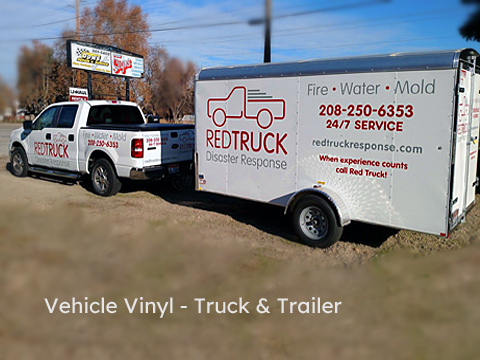 Vehicle Vinyl for Red Truck